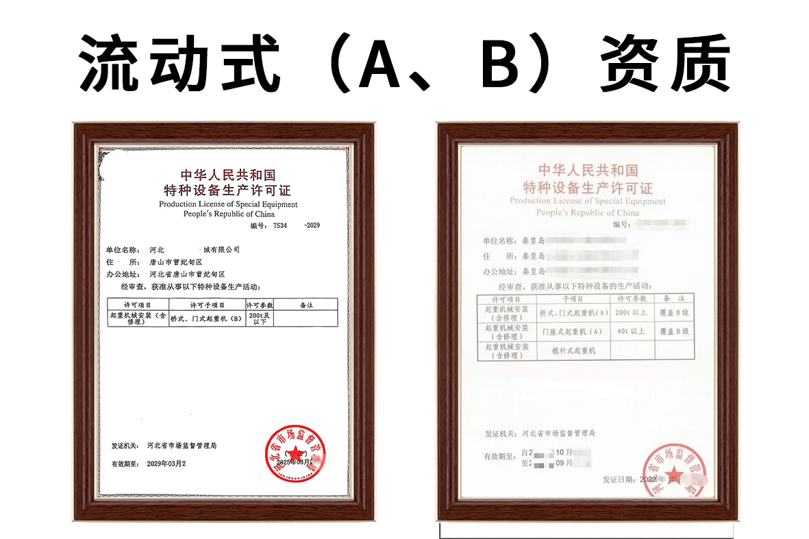 流动式起重机(A、B)
